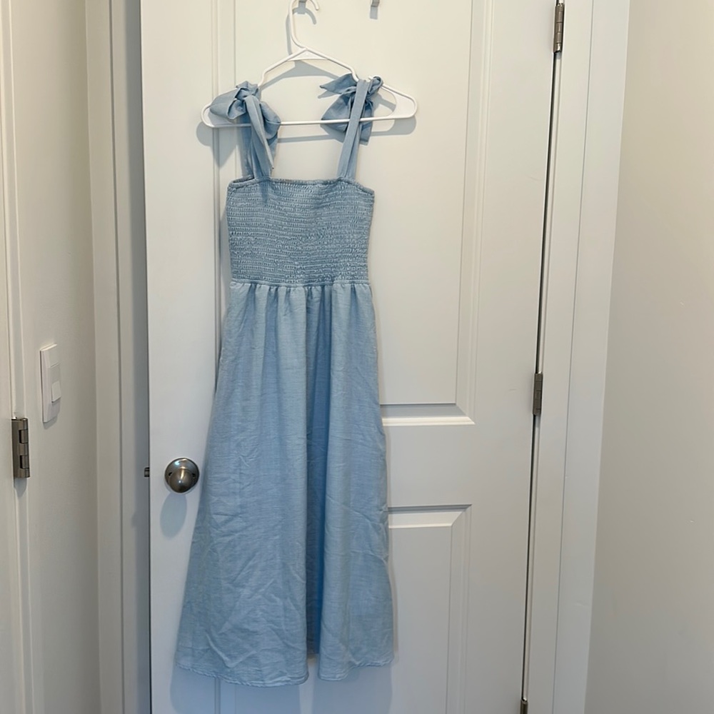 Light Blue Tie dress